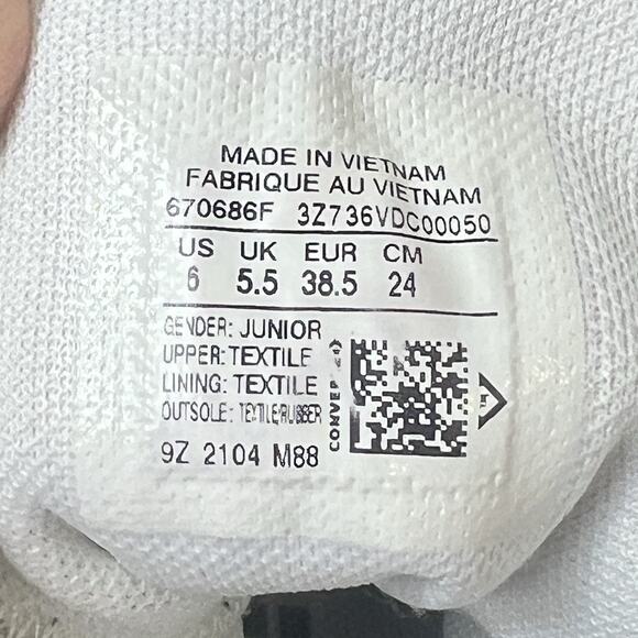 Converse All Star Hi Top Women 8 Multicolor Star Canvas Sneaker Lace Up Junior 6 - Picture 11 of 11